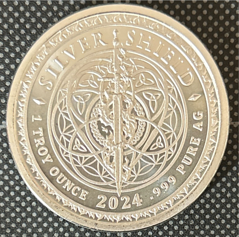 Silver Shield Rising Virtues  coin collectible - Main Image 2