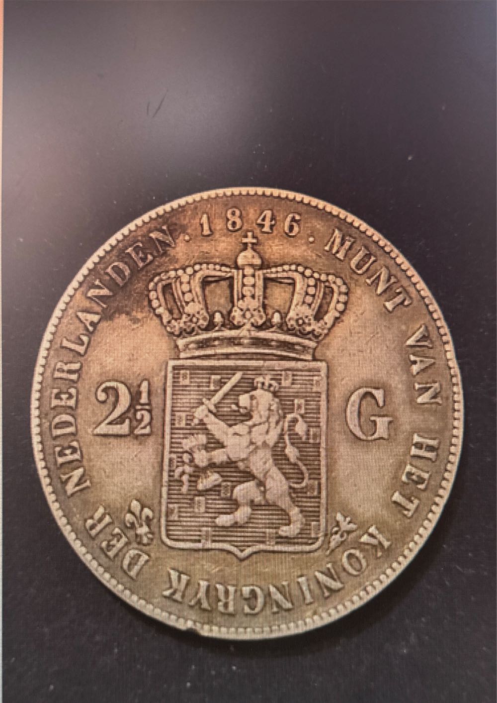 Netherlands 2½ Gulden 1846 Lelie  coin collectible - Main Image 1