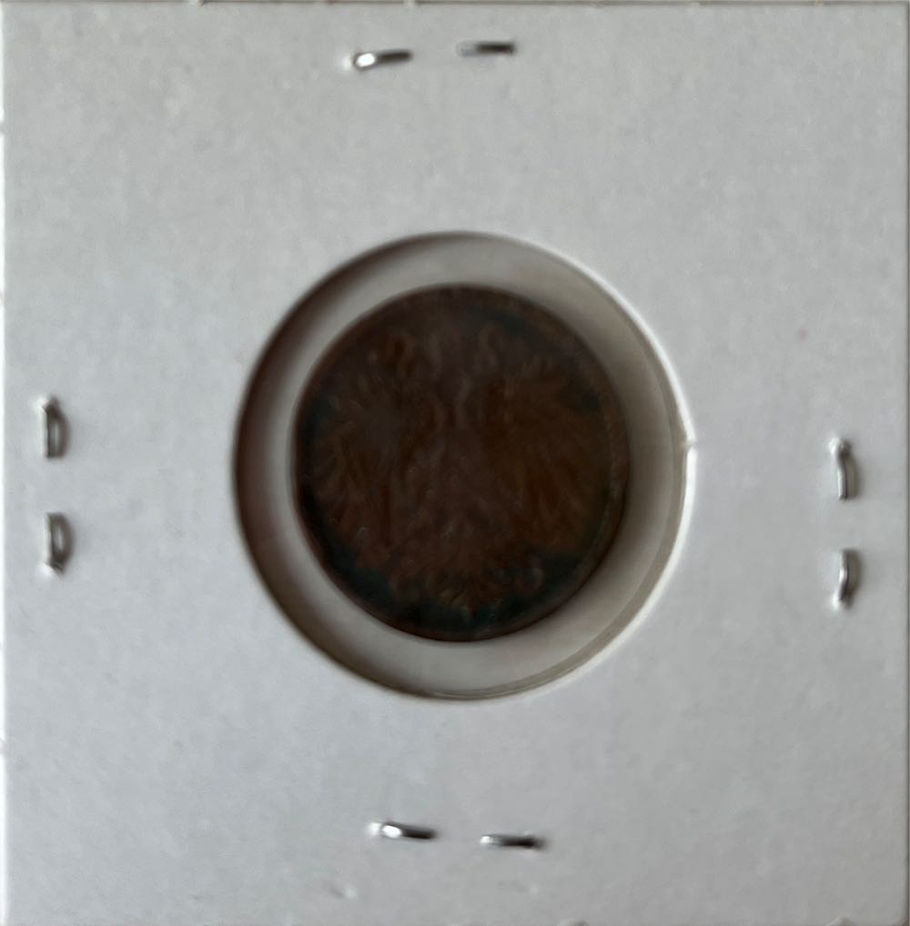 Austrian 1912 2 Heller Coin (Mom’s Collection)  coin collectible - Main Image 2