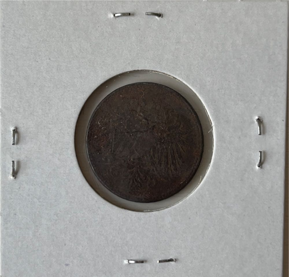 Austrian 1916 20 Heller Coin (Mom’s Collection)  coin collectible - Main Image 2