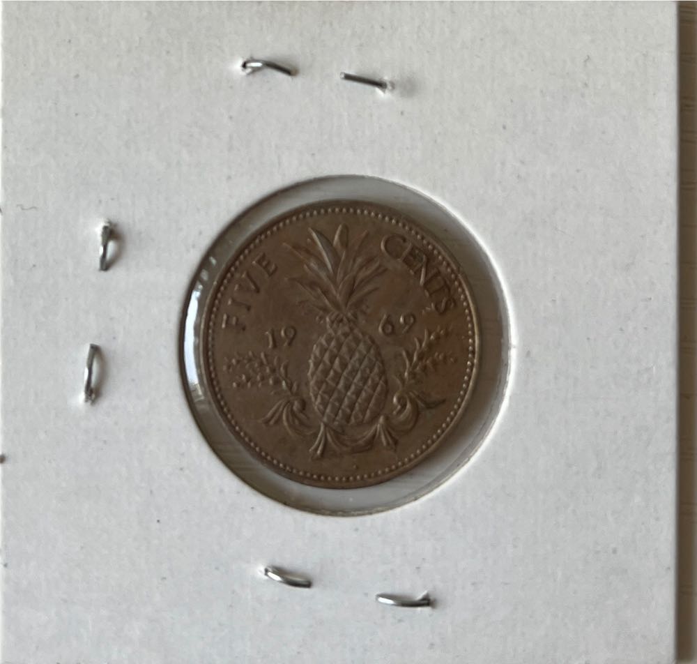 Bahamian (Bahamas) 1969 5 Cent Coin (Mom’s Collection)  coin collectible - Main Image 2