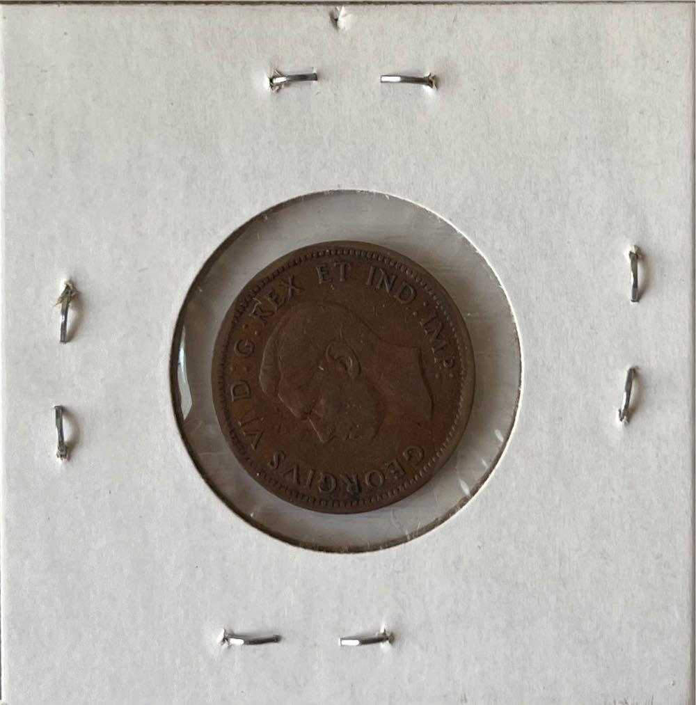 Canadian 1938 George VI 1 Cent Penny (Mom’s Collection)  coin collectible - Main Image 2