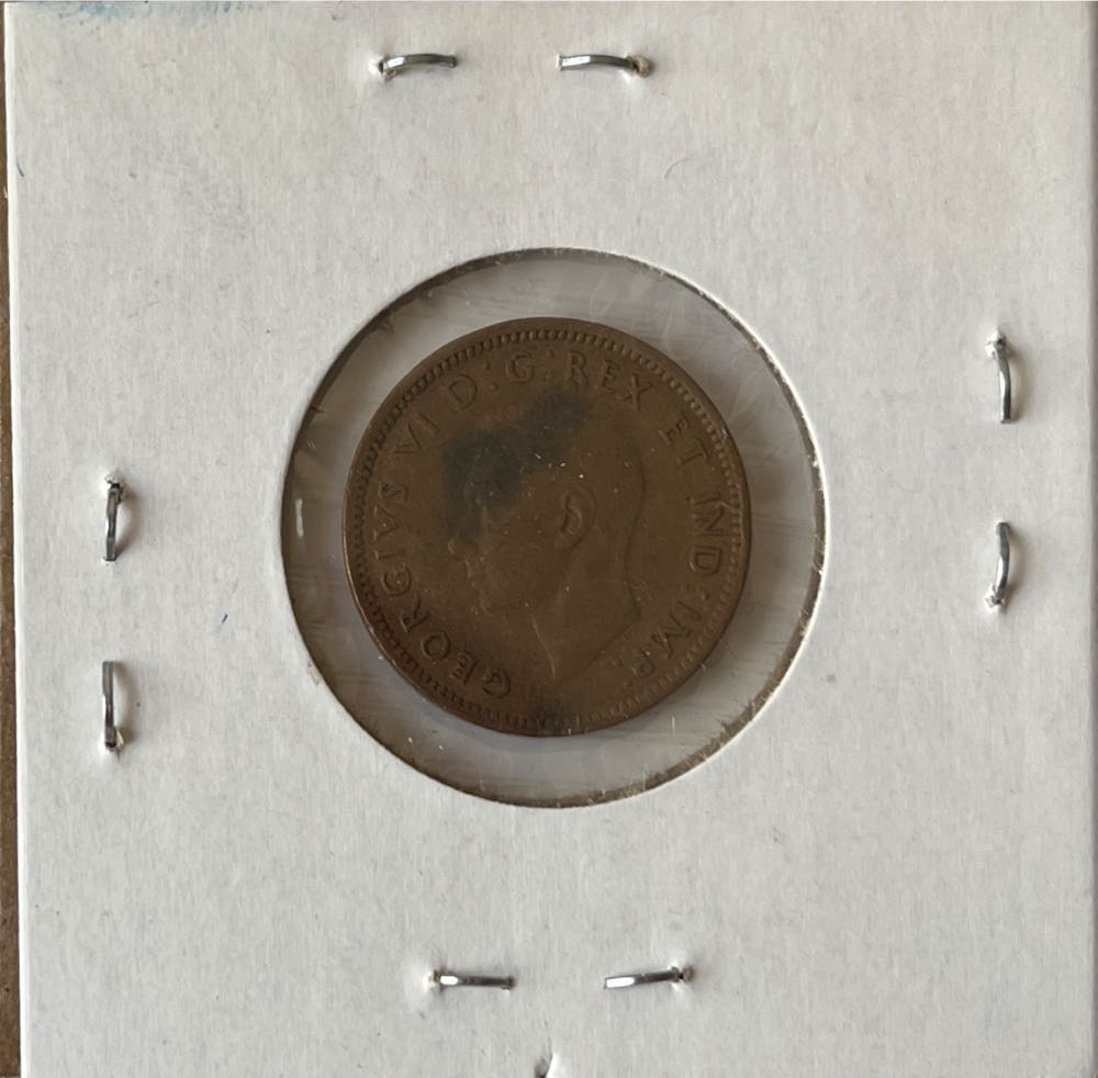 Canadian 1947 George VI 1 Cent Penny (Mom’s Collection)  coin collectible - Main Image 2