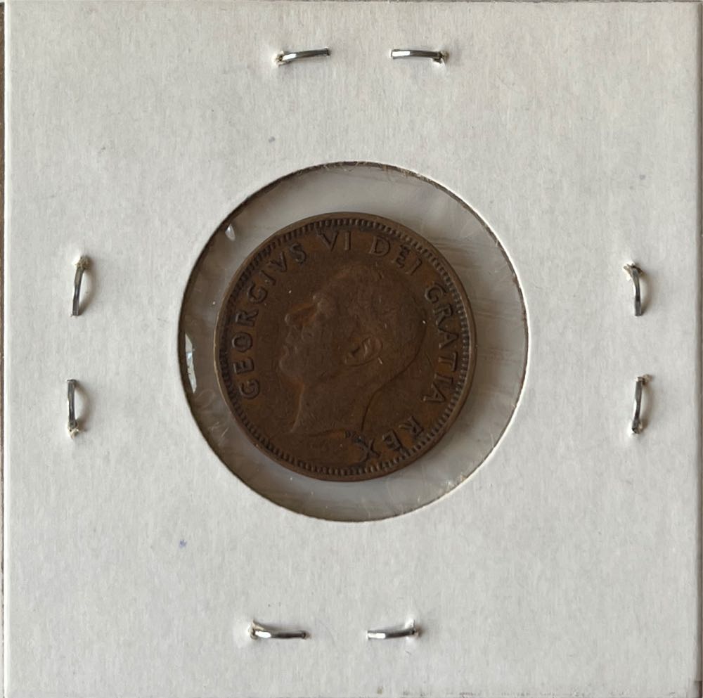 Canadian 1950 George VI 1 Cent Penny (Mom’s Collection)  coin collectible - Main Image 2