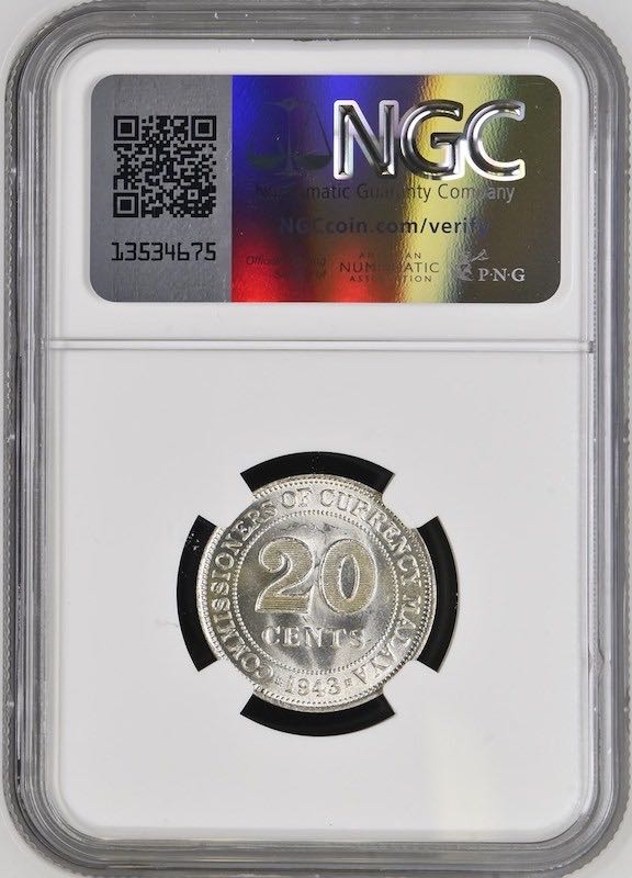 ¢20 | 1943 Malaya  coin collectible - Main Image 4