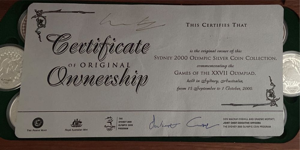 Sydney 2000 Olympic Silver Coin Set  coin collectible - Main Image 3