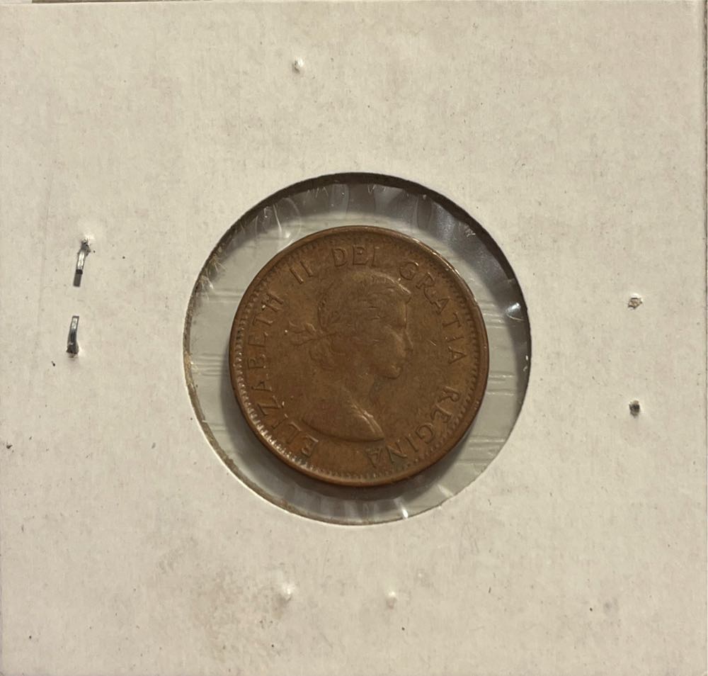Canadian 1962 Elizabeth II 1 Cent Penny (Mom’s Collection)  coin collectible - Main Image 2