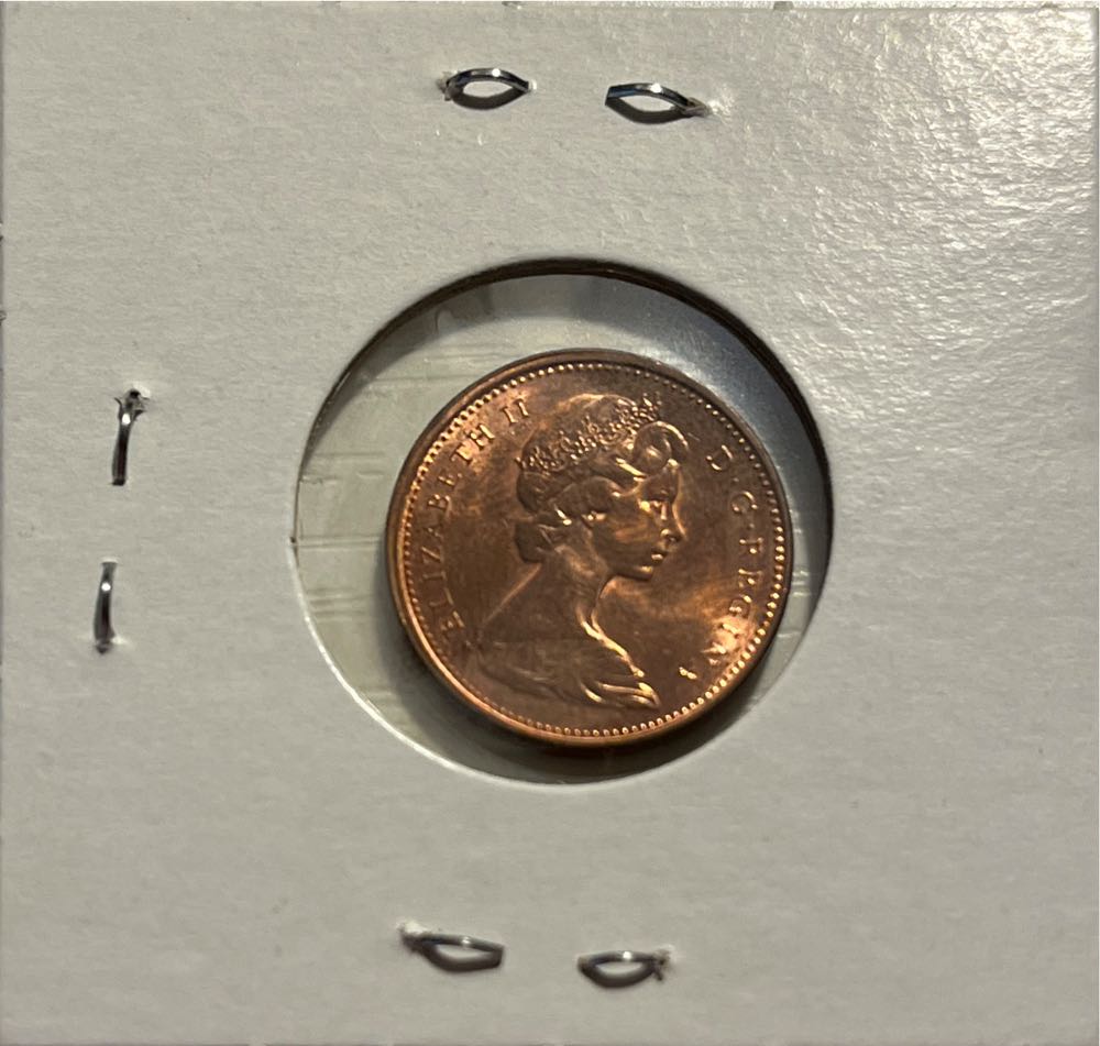 Canadian 1970 Elizabeth II 1 Cent Penny (Mom’s Collection)  coin collectible - Main Image 2