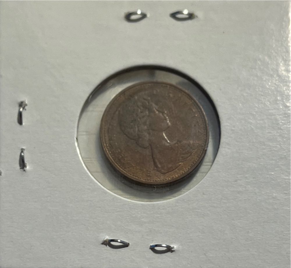Canadian 1975 Elizabeth II 1 Cent Penny (Mom’s Collection)  coin collectible - Main Image 2