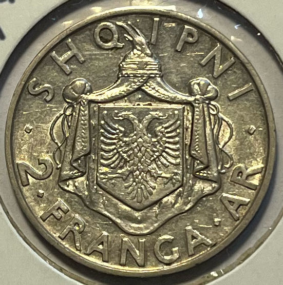 Albania 2 Franga Ar 1935  coin collectible - Main Image 2