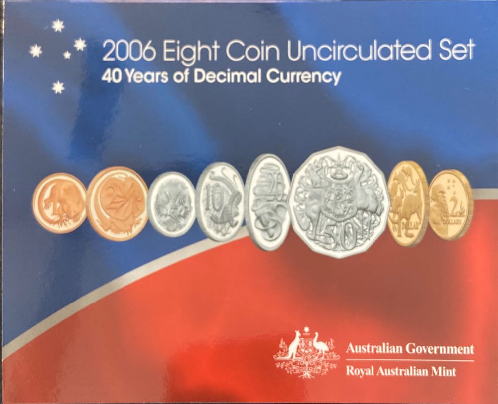 2006 Uncirculated Coin Set 8 Coin 40th Decimal Anniversary Set  coin collectible - Main Image 3
