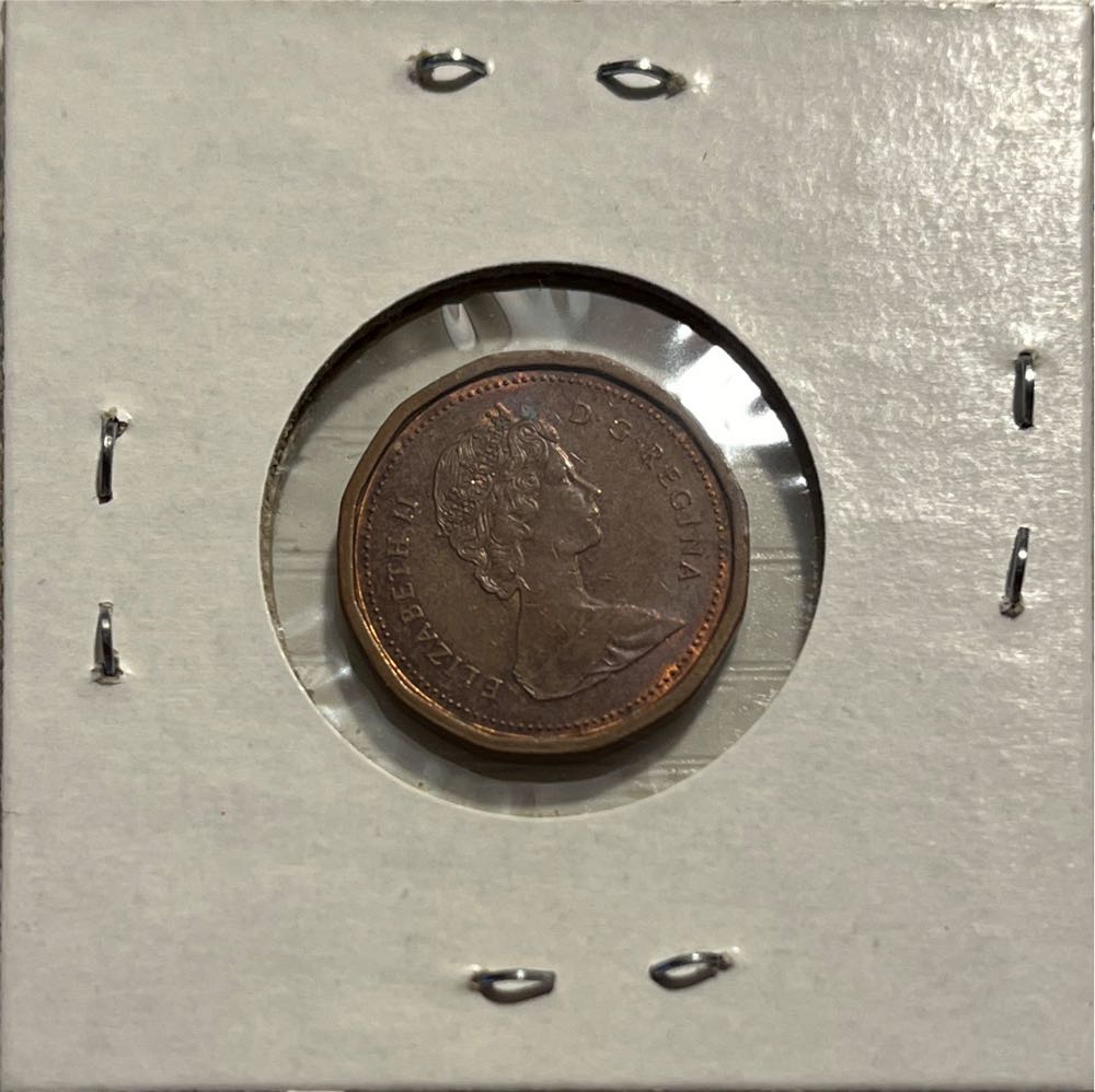 Canadian 1984 Elizabeth II 1 Cent Penny (Mom’s Collection)  coin collectible - Main Image 2