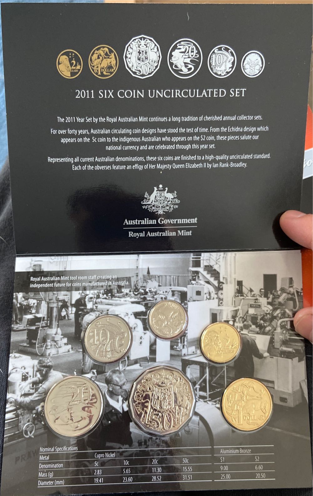 2011 Six Coin Uncirculated Set  coin collectible [Barcode 9314683100065] - Main Image 2