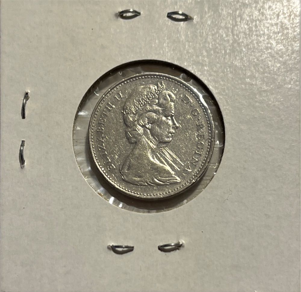 Canadian 1974 Elizabeth II 5 Cent Nickel (Mom’s Collection)  coin collectible - Main Image 2