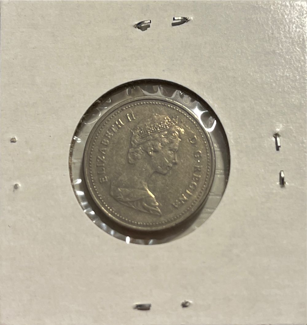 Canadian 1985 Elizabeth II 5 Cent Nickel (Mom’s Collection)  coin collectible - Main Image 2