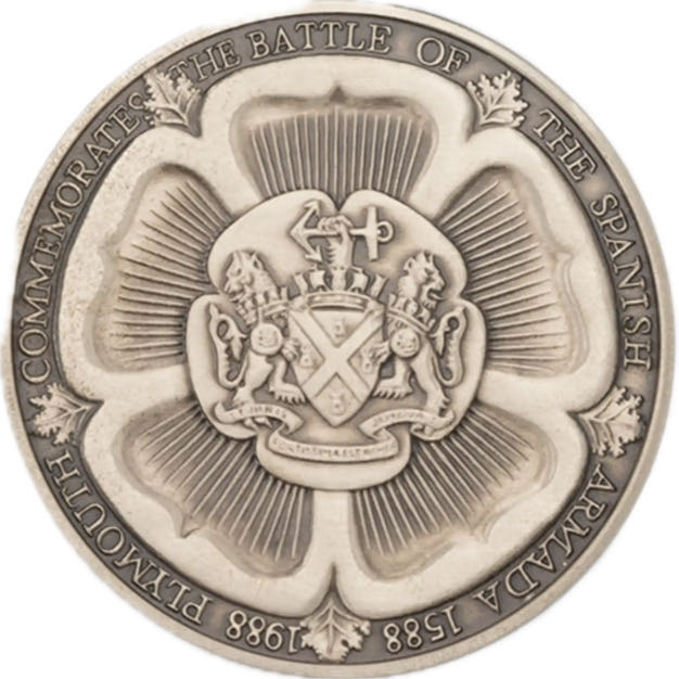Destruction Of The Armada 1588 Silver Medal coin collectible - Main Image 2