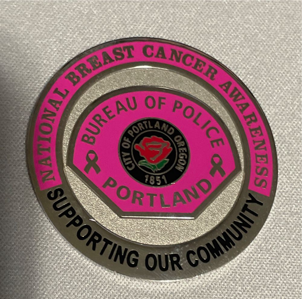 Portland Police Bureau Breast Cancer Challenge Coin  coin collectible - Main Image 2