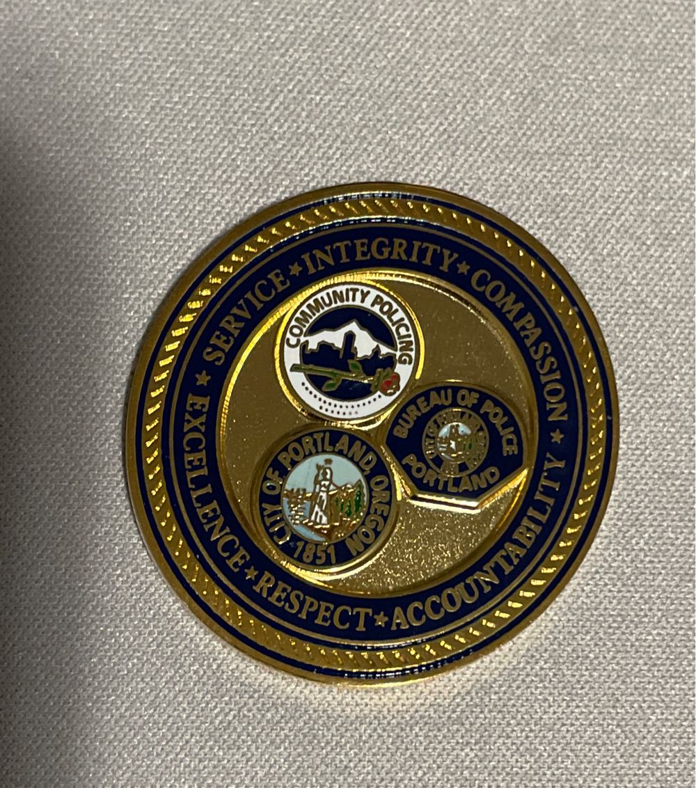 Portland Police Bureau Detectives Challenge Coin  coin collectible - Main Image 2