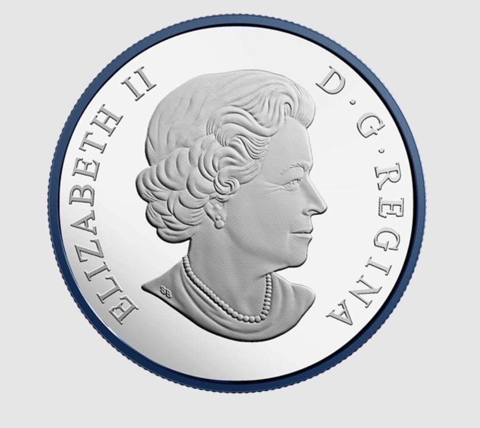 Le grand requin blanc - PIèce de 2 oz en argent pur avec placage de rhodium bleu  coin collectible [Barcode 623932090927] - Main Image 3