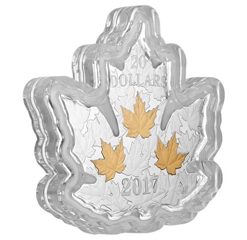 Feuille d’érable - Pièce de 1 oz en argent pur avec placage d’or et dorure sélective  coin collectible [Barcode 623932081352] - Main Image 2