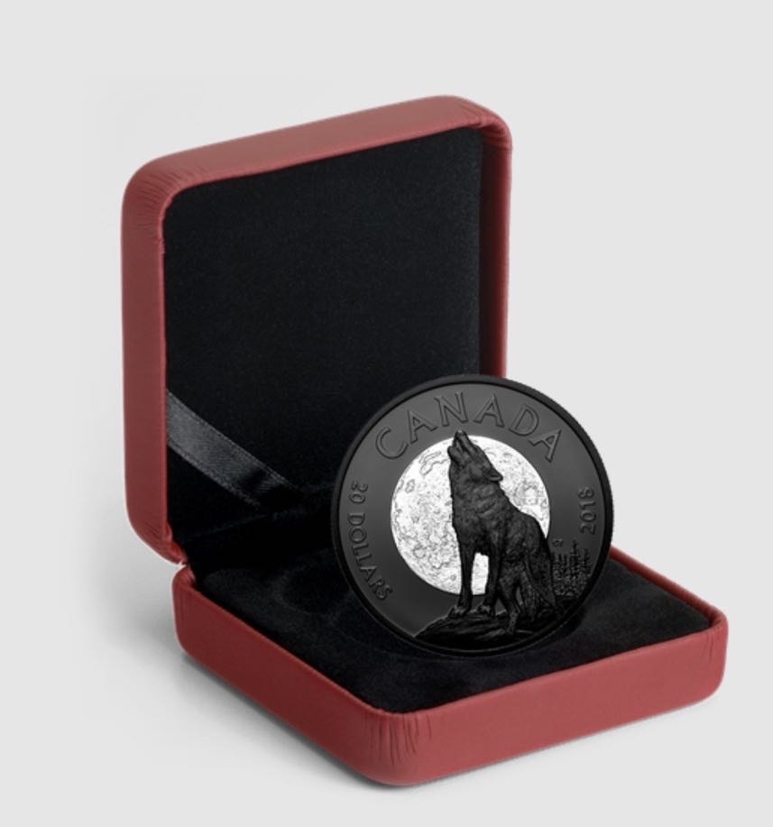 Animaux noctures : L’appel du loup - Pièce de 1 oz en argent pur  coin collectible [Barcode 623932088740] - Main Image 3