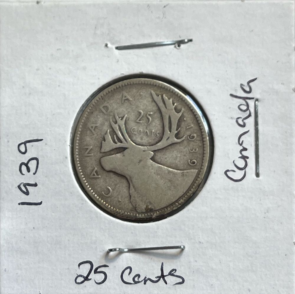 Canadian 1939 George VI 25 Cent Quarter (Mom’s Collection)  coin collectible - Main Image 1