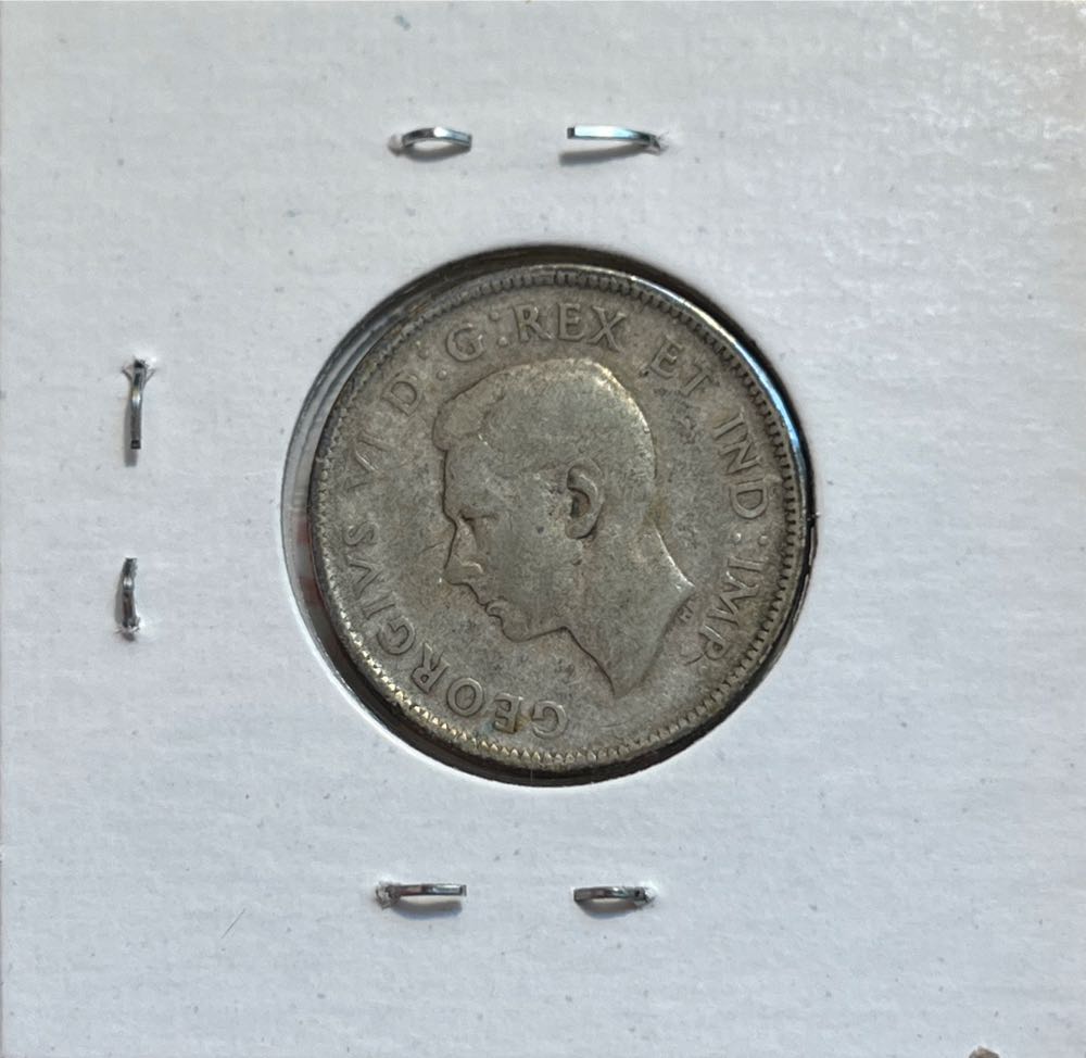 Canadian 1947 George VI 25 Cent Quarter (Mom’s Collection)  coin collectible - Main Image 2