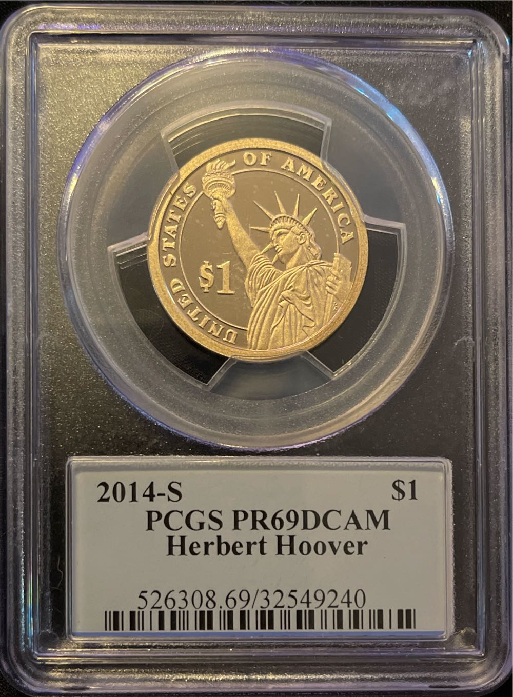 2014-S $1, Herbert Hoover, DCAM  coin collectible - Main Image 2