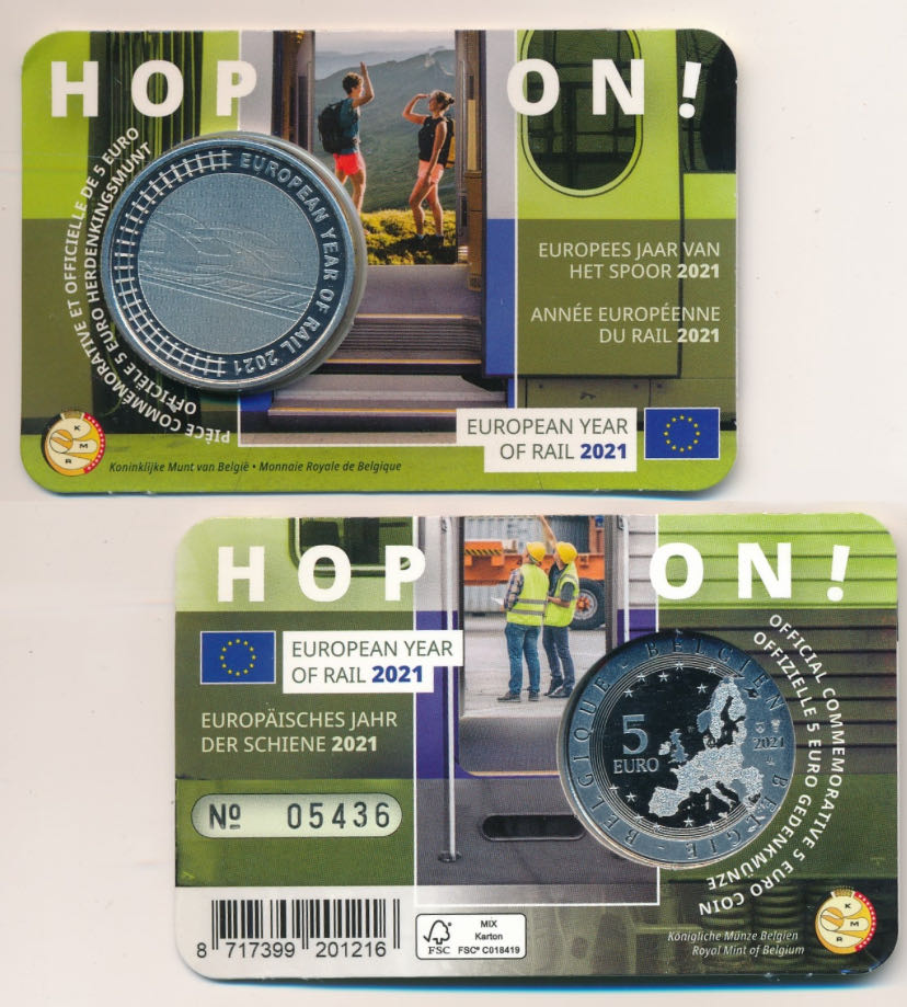 European Year Of Rail 2021  coin collectible - Main Image 3