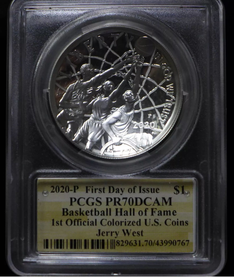 2020 P Jerry West  coin collectible - Main Image 2