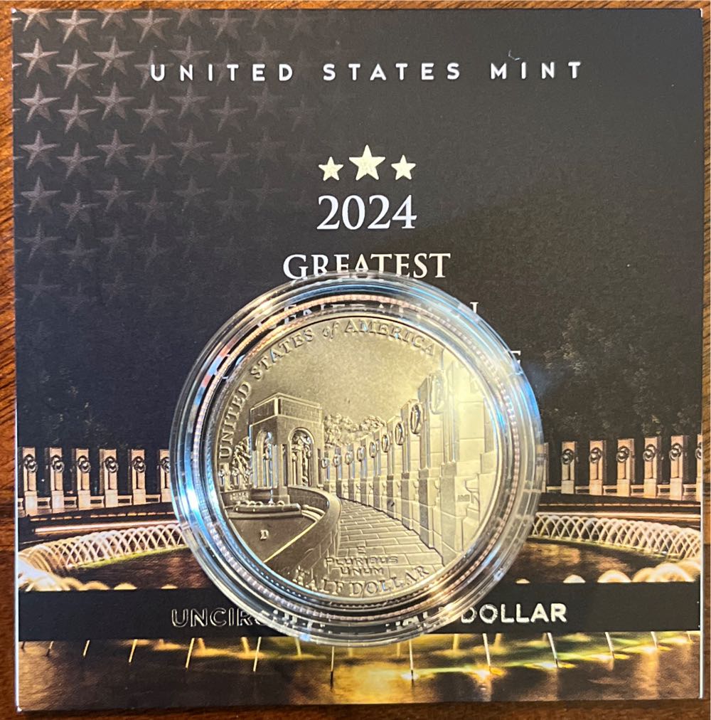 Greatest Generation Uncirculated Silver Half Dollar 2024  coin collectible [Barcode 704786561587] - Main Image 2