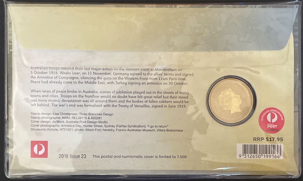 Centenary Of WW1  coin collectible [Barcode 9312650199166] - Main Image 2