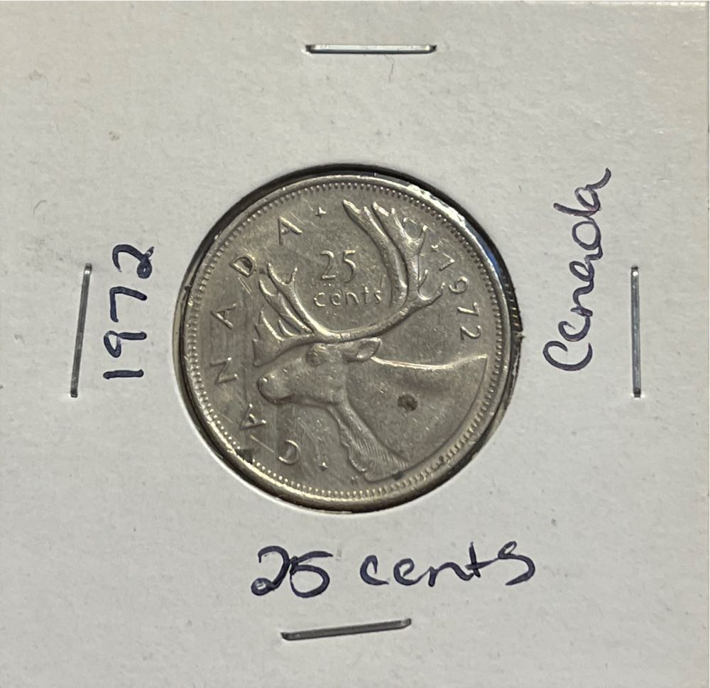 Canadian 1972 Elizabeth II 25 Cent Quarter (Mom’s Collection)  coin collectible - Main Image 1