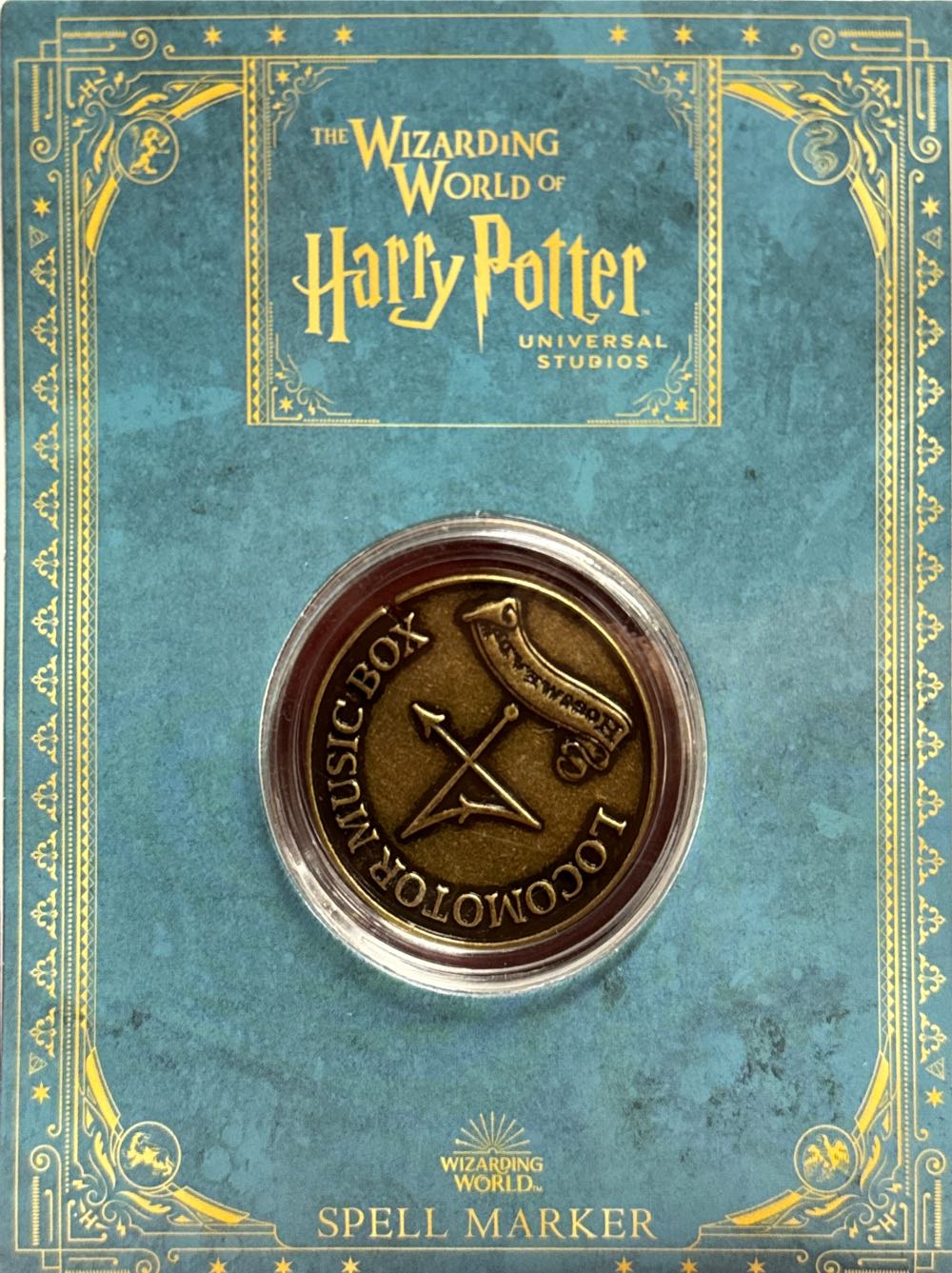 Harry Potter Hogsmeade Spell Marker - Locomotor Music Box  coin collectible - Main Image 1