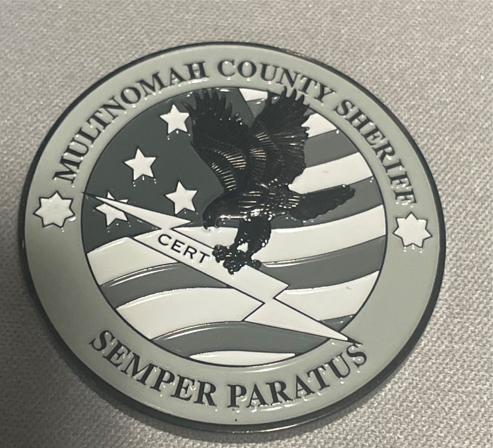 Multnomah County Sheriff Department CERT  coin collectible - Main Image 2