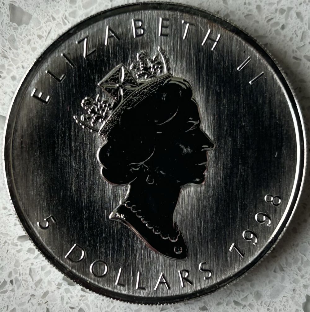 1998 Canadian Maple - 10th Anniversary 10oz  coin collectible - Main Image 2