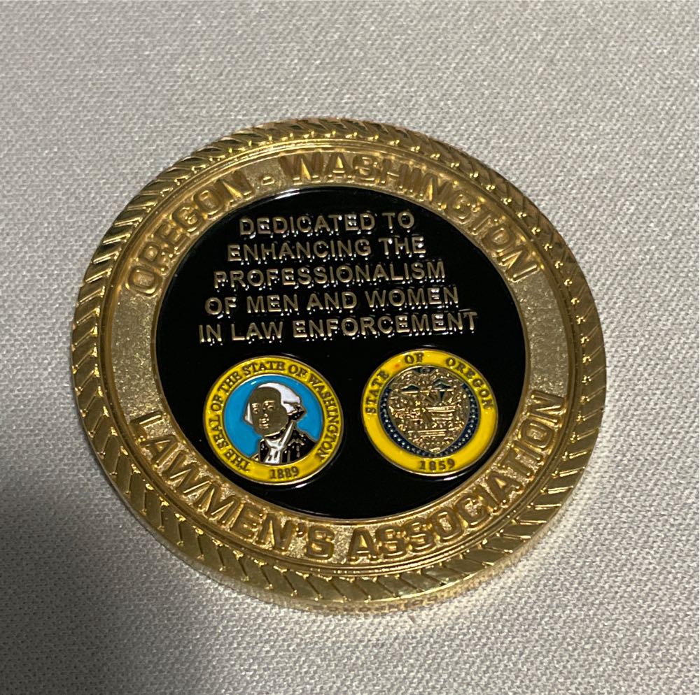 Oregon Washington Lawmen’s Association  coin collectible - Main Image 2