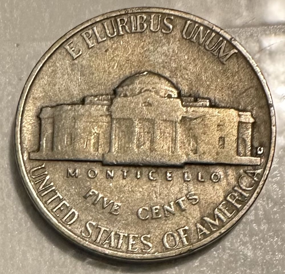 Nickel Jefferson 1948 D  coin collectible - Main Image 2