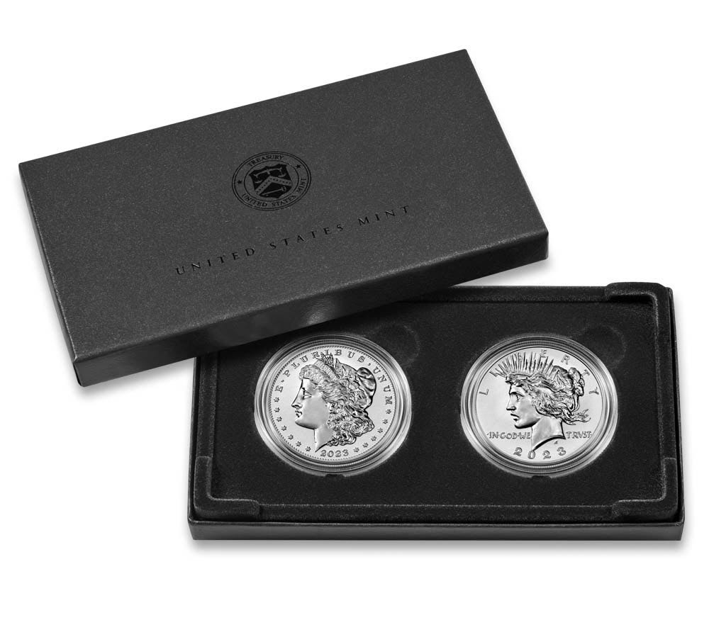 2023 Morgan and Peace Dollar Two-Coin Reverse Proof Set  coin collectible - Main Image 4