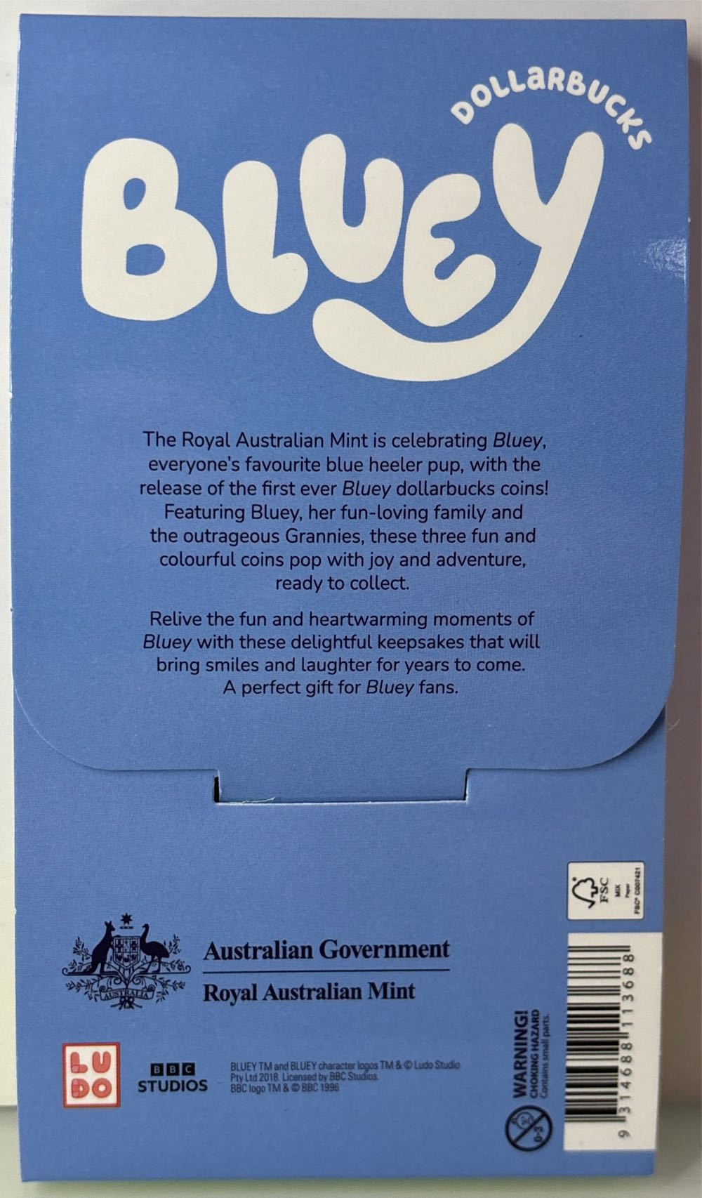 $1 (2024) “BLUEY” Coloured Uncirculated Three Coin Set In Stock  coin collectible [Barcode 9314688113688] - Main Image 2