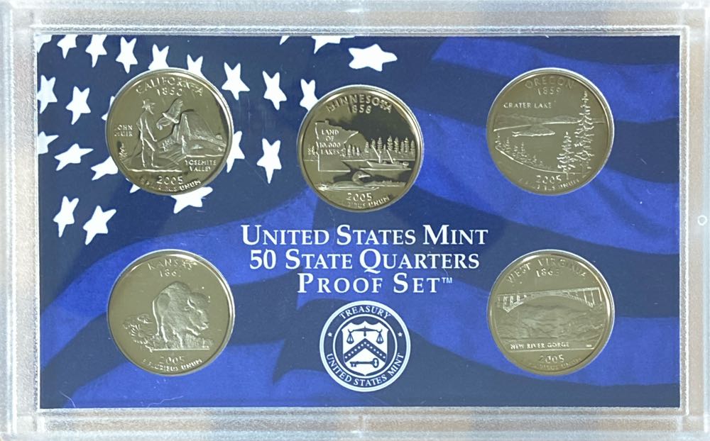 Us Mint 50 State Quarters Proof Set 2005  coin collectible - Main Image 3