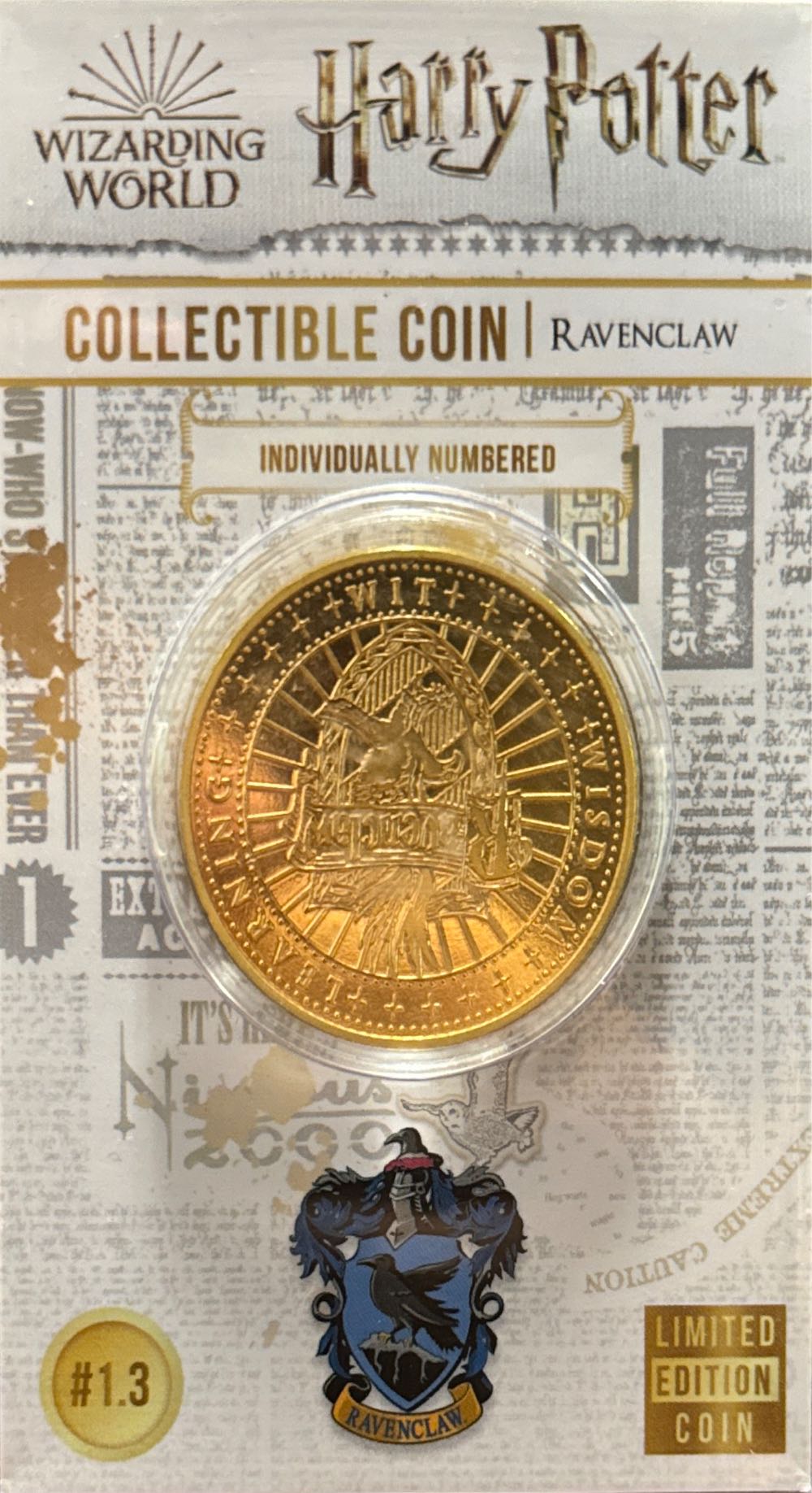 Harry Potter Collectible Coin | Ravenclaw  coin collectible - Main Image 1