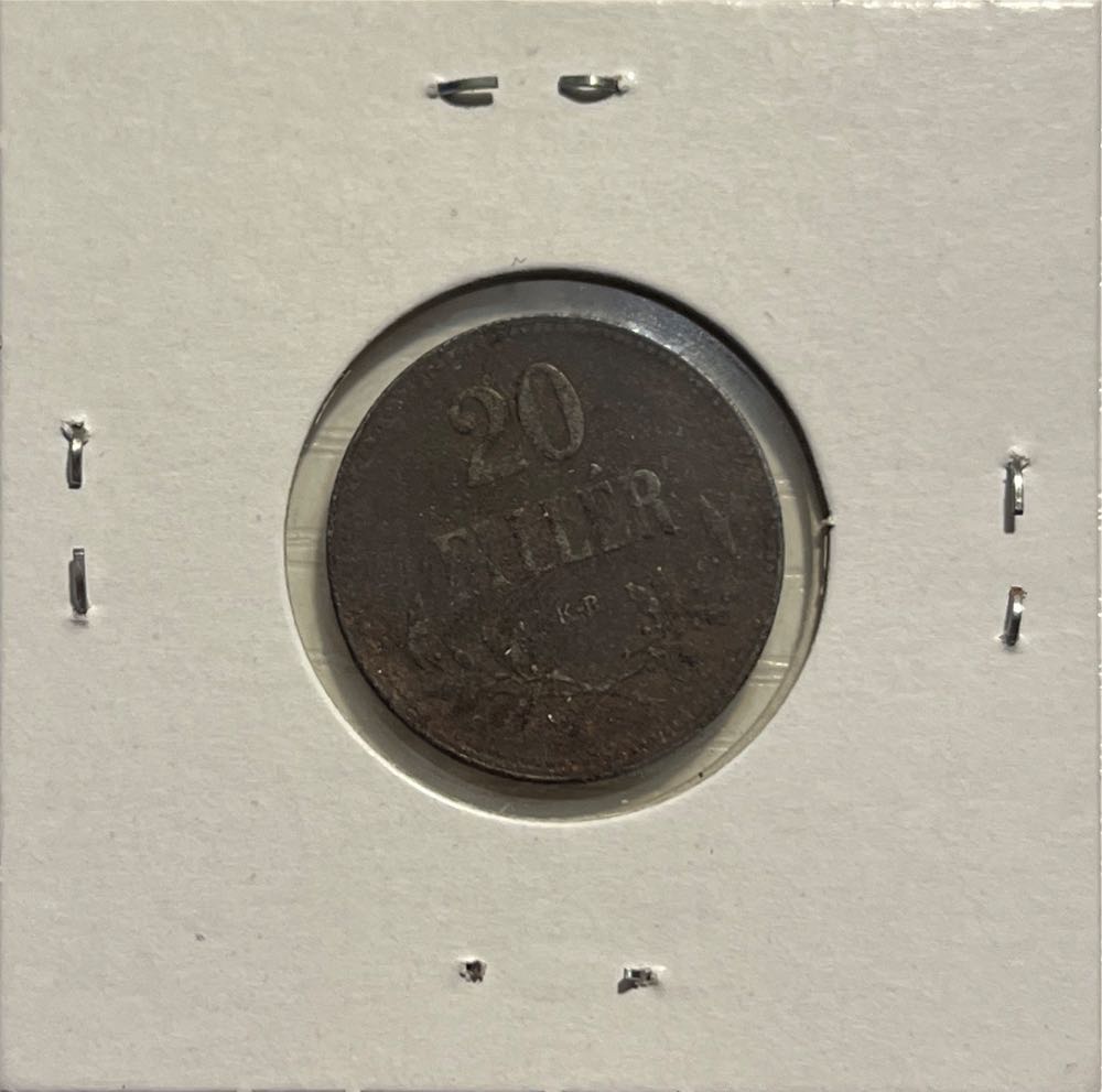 Hungarian 1918 20 Filler Charles IV (Mom’s Collection)  coin collectible - Main Image 2