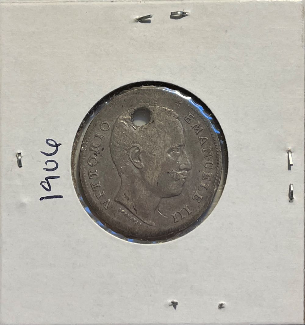 Italian 1906 R Victor Emmanuel III 1 Lira (Mom’s Collection) coin collectible - Main Image 2