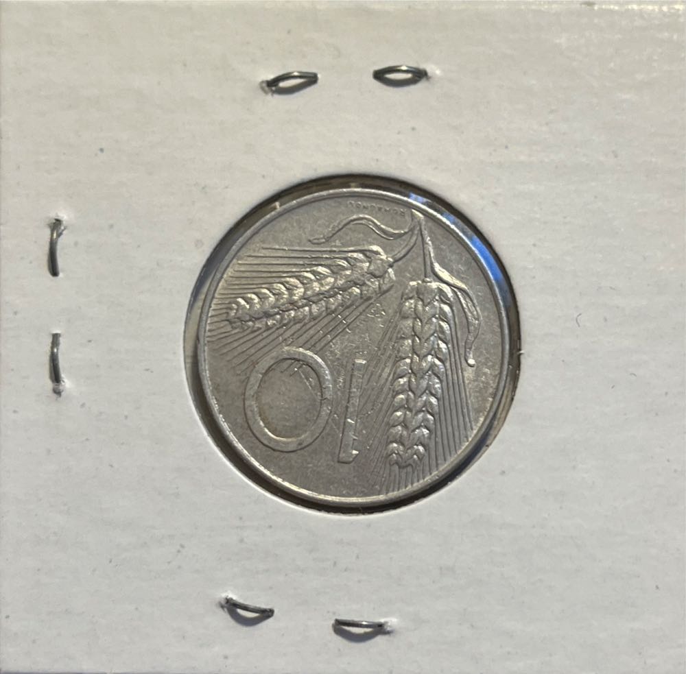 Italian 1975 R 10 Lira (Mom’s Collection)  coin collectible - Main Image 2