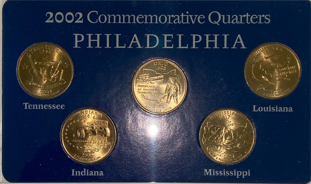 24kt. Gold Plated 50 States Commemrotive Quarters Philadelphia 2002  coin collectible - Main Image 2