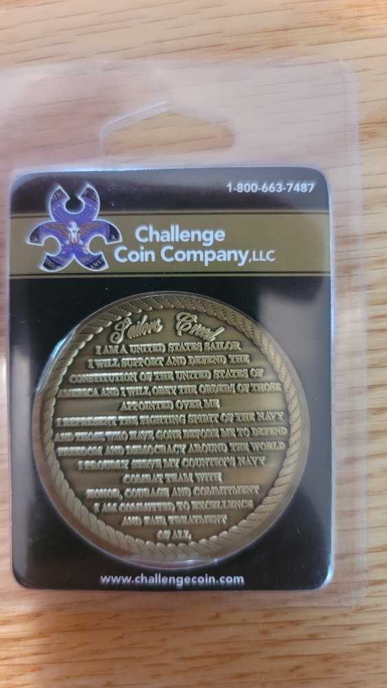 United States Navy Challenge Coin Cc  coin collectible [Barcode 836834010850] - Main Image 2