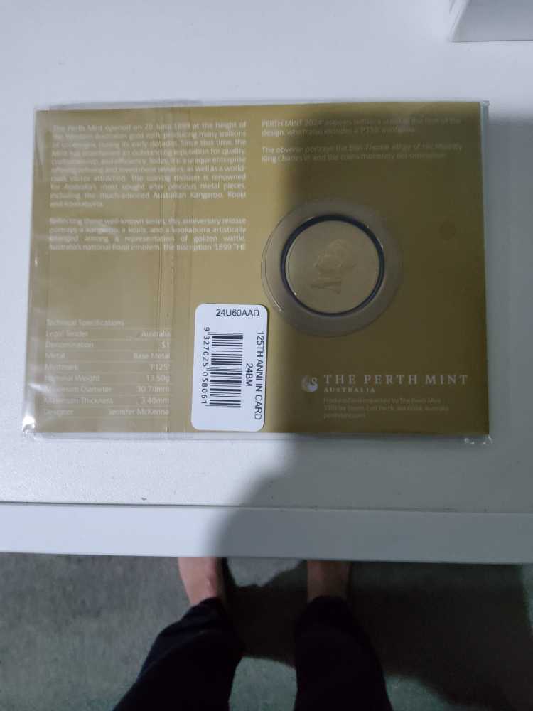 The Perth Mint’s 125th Anniversary Coin In Card  coin collectible [Barcode 9327025058061] - Main Image 2