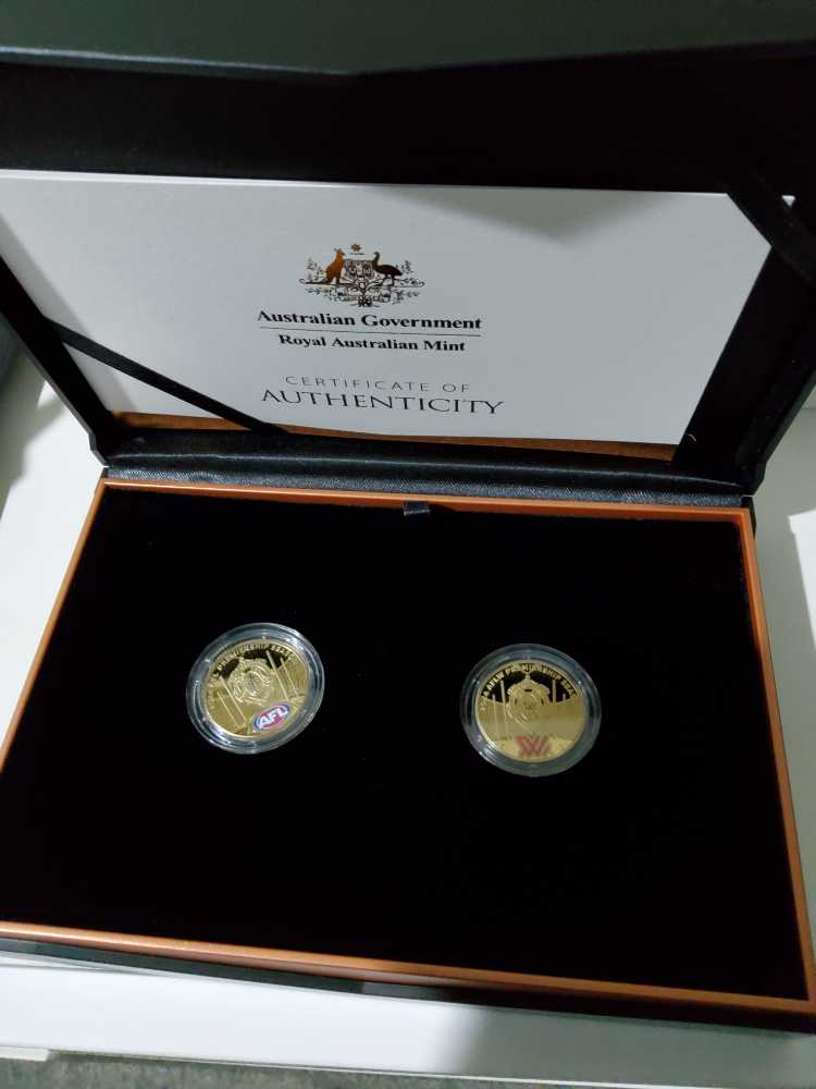 Afl Coloured Australian Football $1 Proof Two  coin collectible [Barcode 9349304011529] - Main Image 2