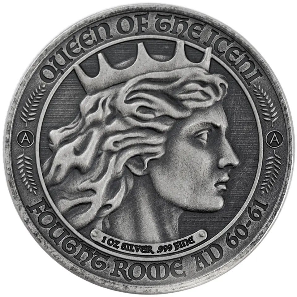 Boudicca - Britain’s Warrior QueenSilver Round  coin collectible - Main Image 2